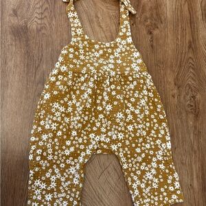 Brown Floral Baby Halter Jumpsuit